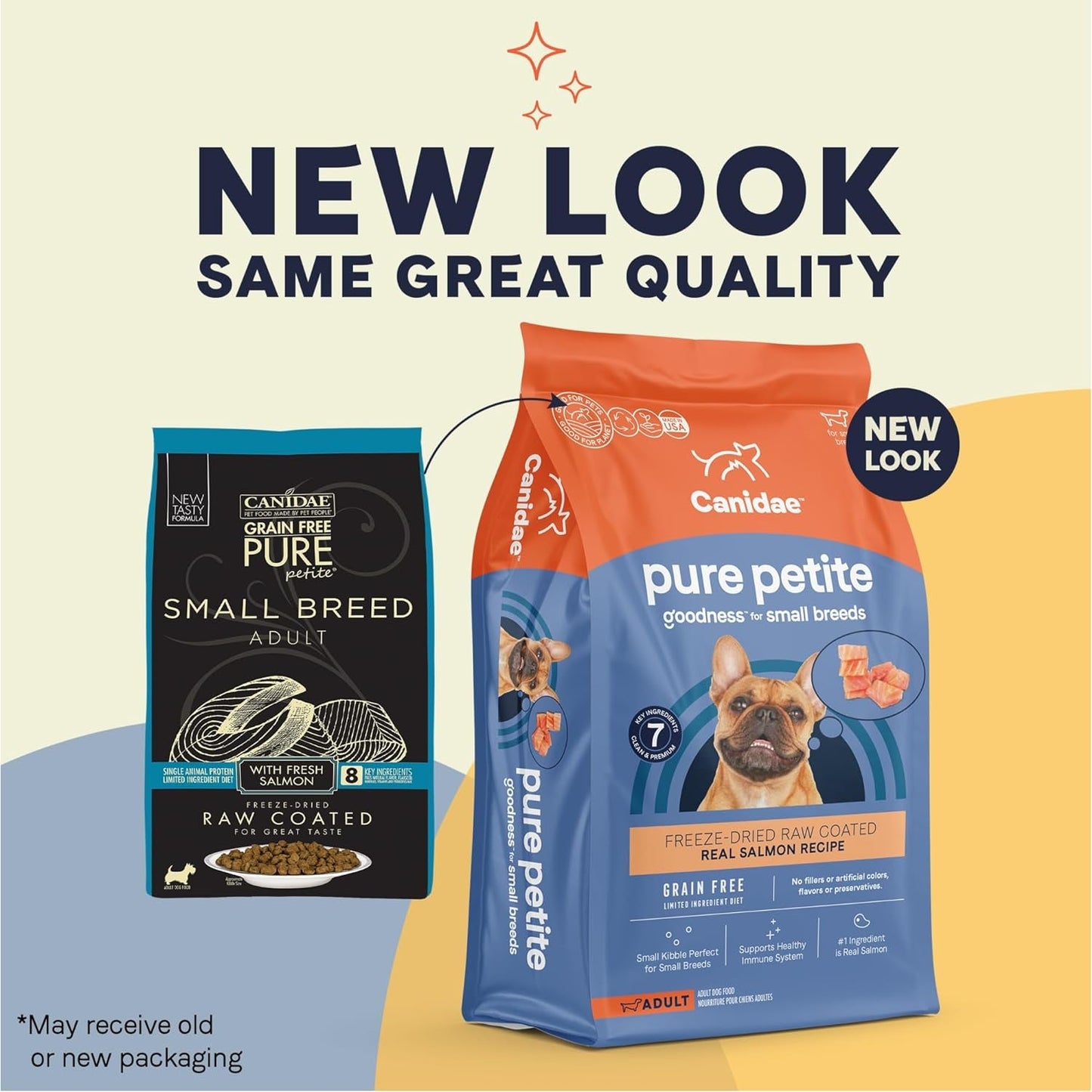 Pure Petite Freeze-Dried Raw Coated Dog Food Recipe with Real Salmon, 4 lbs