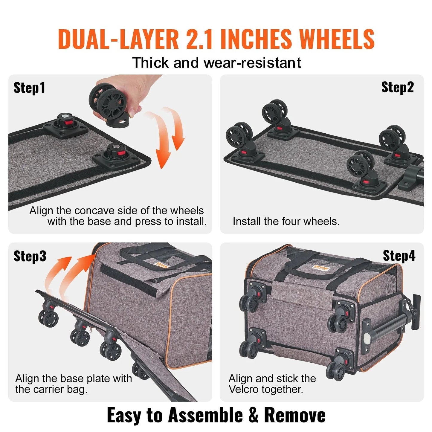 VEVOR Rolling Cat Carrier
