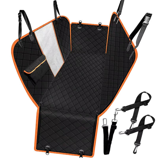 Premium Waterproof Dog Car Seat Cover with Back Seat Extender – Universal Fit for All Vehicles