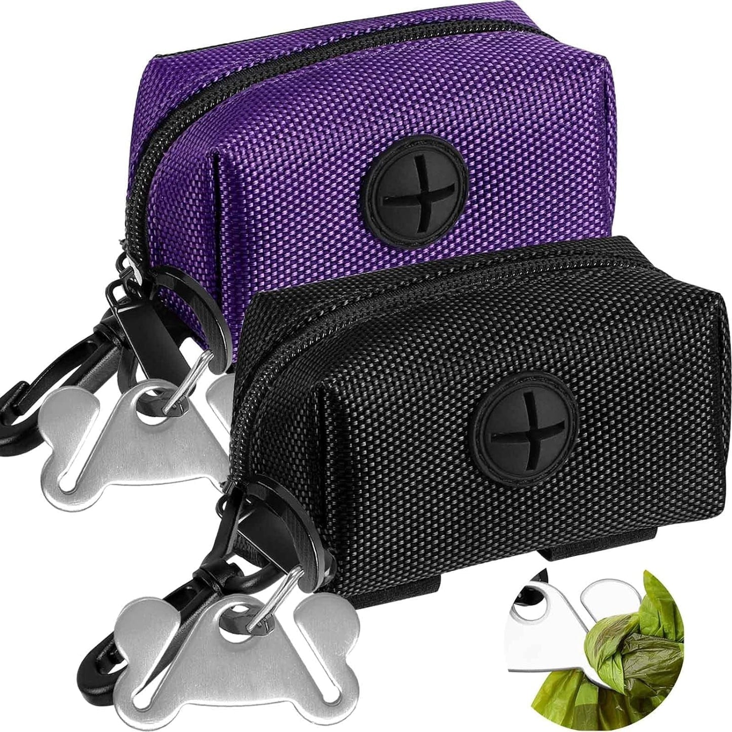 Dog Waste Bag Holder – Hands-Free Leash Attachment for Convenient Storage