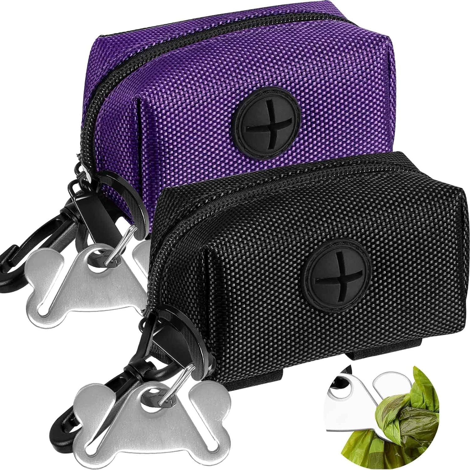 Dog Waste Bag Holder – Hands-Free Leash Attachment for Convenient Storage